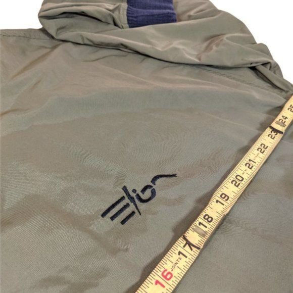 Men's Elion Apparel Pullover Windbreaker in Olive Green Black Embroidery - XL - Picture 14 of 15